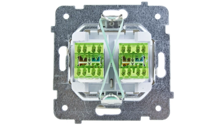 KARO Gniazdo komputerowe podwójne RJ45 kat.5e MMC ecru perłowy GPK-2S/K/m/42