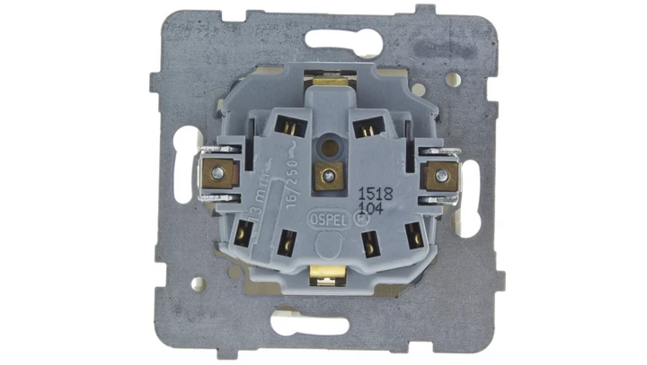 KARO Gniazdo pojedyncze z/u Schuko ecru perłowy GP-1SS/m/42