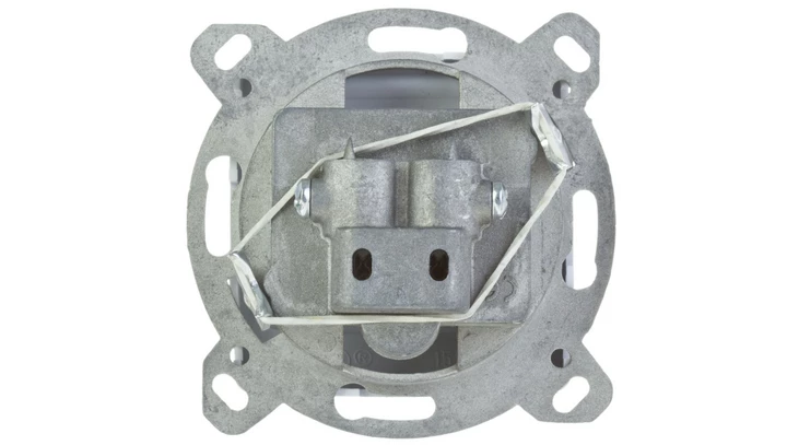 KARO Gniazdo antenowe RTV przelotowe 14dB srebrny perłowy GPA-14SP/m/43