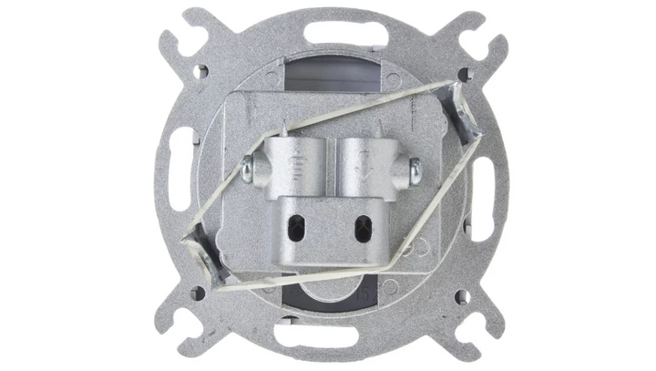 KARO Gniazdo antenowe RTV przelotowe 16dB czekoladowy metalik GPA-16SP/m/40