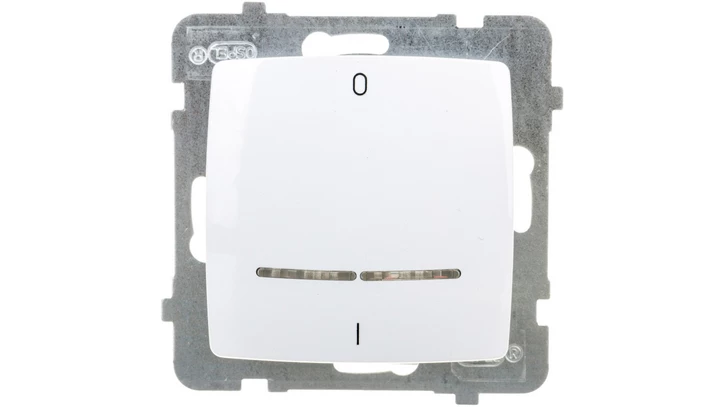 KARO Łącznik podwójny z podświetleniem biały ŁP-11SS/m/00