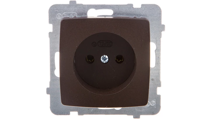 KARO Gniazdo pojedyncze b/u czekoladowy metalik GP-1S/m/40