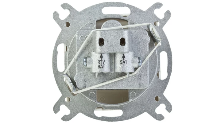 KARO Gniazdo antenowe RTV-SAT-SAT ecru perłowy GPA-S2S/m/42