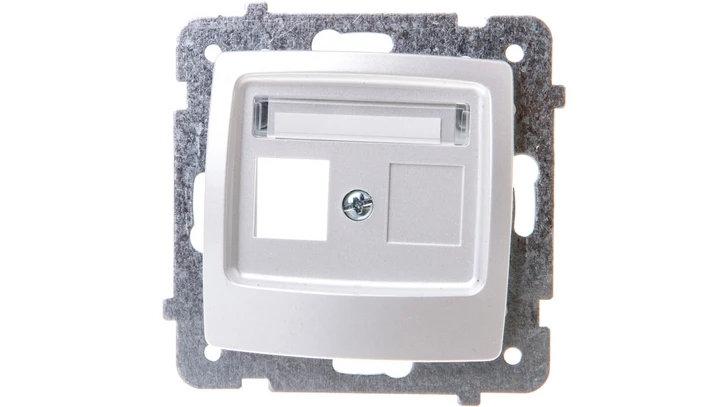 KARO Obudowa gniazda komputerowego pojedynczego srebrny perłowy GPK-1S/p/43