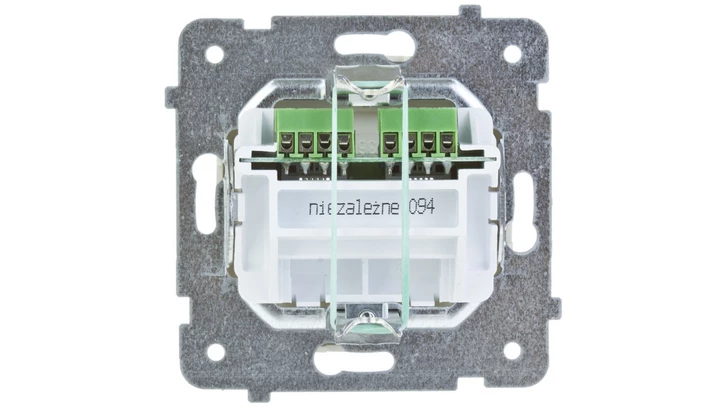 KARO Gniazdo telefoniczne podwójne RJ11 niezależne ecru perłowy GPT-2SN/m/42