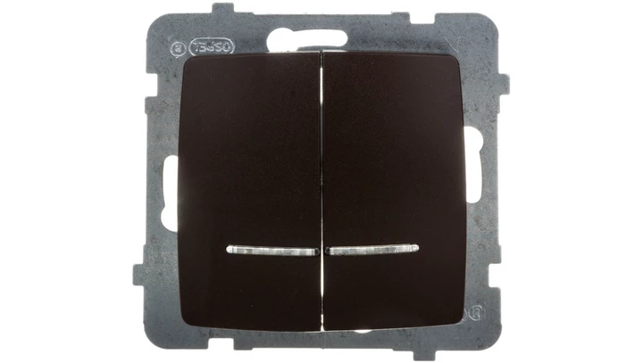 KARO Łącznik świecznikowy z podświetleniem czekoladowy metalik ŁP-2SS/m/40