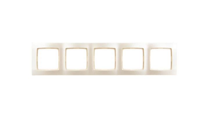KARO Ramka pięciokrotna ecru perłowy R-5S/42