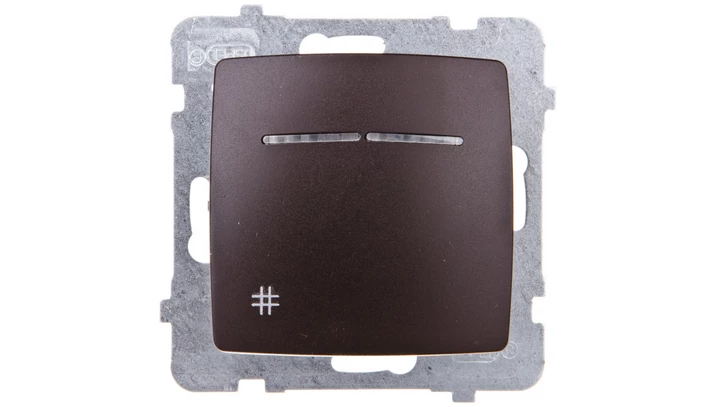 KARO Łącznik krzyżowy z podświetleniem czekoladowy metalik ŁP-4SS/m/40