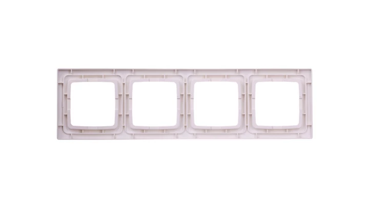 KARO Ramka poczwórna do łączników IP44 ecru perłowy RH-4S/42