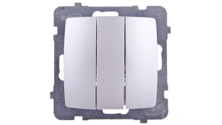 KARO Łącznik potrójny srebrny perłowy ŁP-13S/m/43