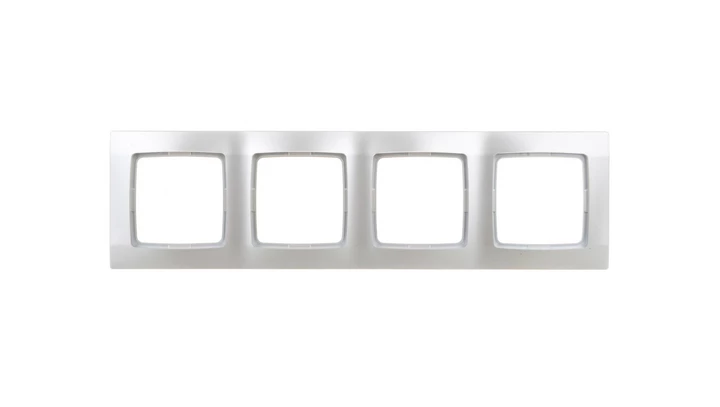 KARO Ramka poczwórna srebrny perłowy R-4S/43