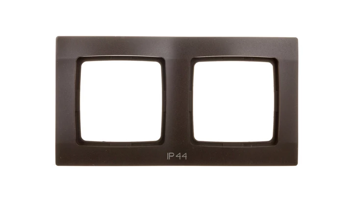 KARO Ramka podwójna do łączników IP44 czekoladowy metalik RH-2S/40