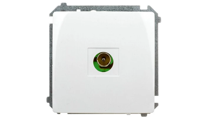 Simon Basic Gniazdo antenowe pojedyncze końcowe białe BMAK3.01/11