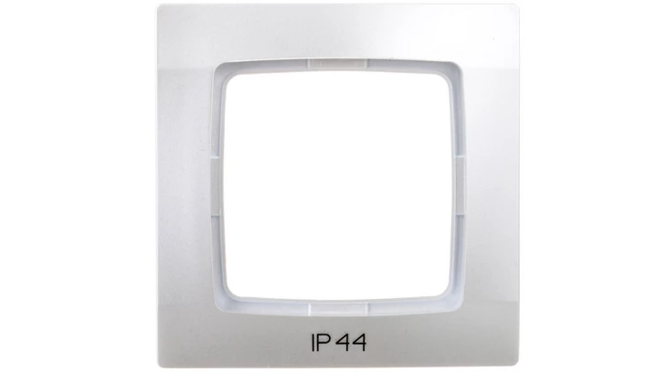KARO Ramka pojedyncza do łączników IP44 srebrny perłowy RH-1S/43