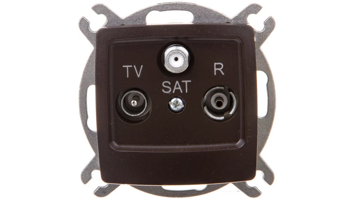 KARO Gniazdo antenowe RTV-SAT końcowe czekoladowy metalik GPA-SS/m/40