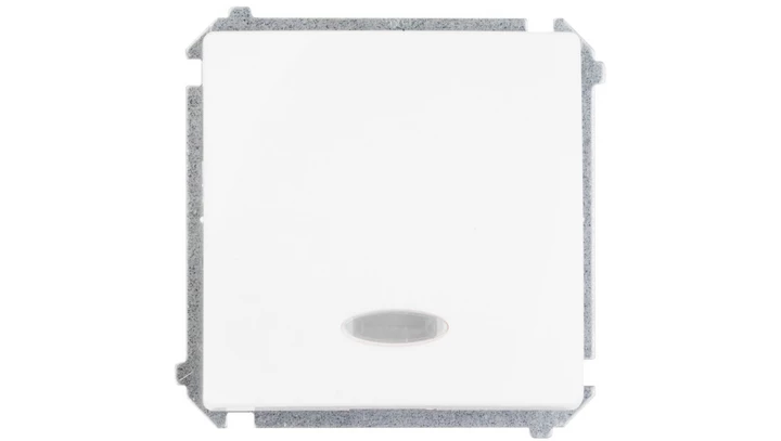 Simon Basic Przycisk pojedynczy zwierny z podświetleniem, szybkozłącza, biały BMP1L.01/11