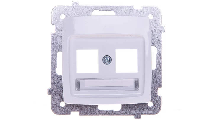 KARO Obudowa gniazda komputerowego podwójnego biały GPK-2S/p/00