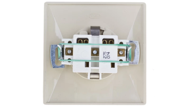 AKCENT Gniazdo pojedyncze z/u Schuko beżowe GP-1AS/01