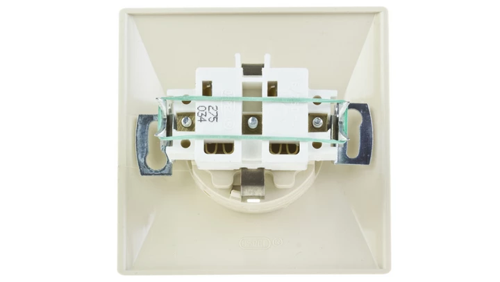 AKCENT Gniazdo pojedyncze z/u Schuko z przesłonami beżowe GP-1ASP/01