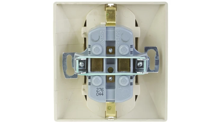 AKCENT Gniazdo podwójne z/u Schuko beżowe GP-2AS/01