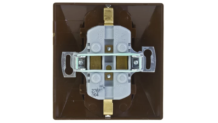 AKCENT Gniazdo podwójne z/u Schuko brązowe GP-2AS/24