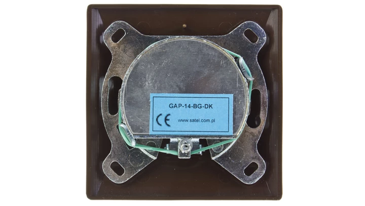 AKCENT Gniazdo antenowe RTV przelotowe 14dB brązowe GPA-14AP/24
