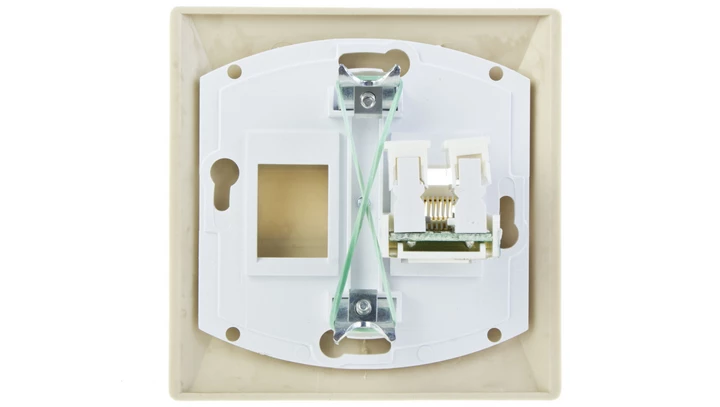 AKCENT Gniazdo komputerowe pojedyncze RJ45 kat.5e FOREX beżowe GPK-1A/F/01