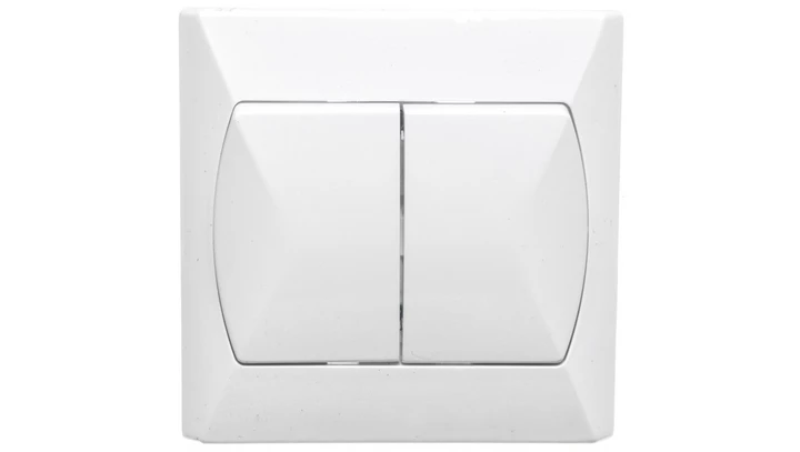 AKCENT Łącznik schodowy podwójny biały ŁP-10A/00