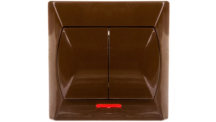 AKCENT Łącznik świecznikowy z podświetleniem brązowy ŁP-2AS/24