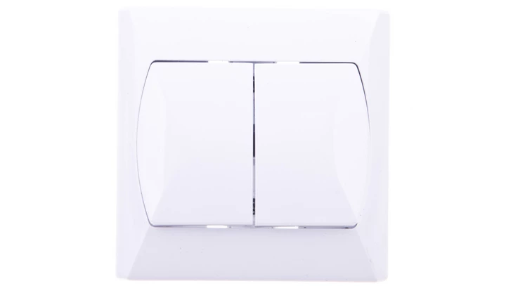 AKCENT Łącznik schodowy + pojedynczy biały ŁP-9A/00