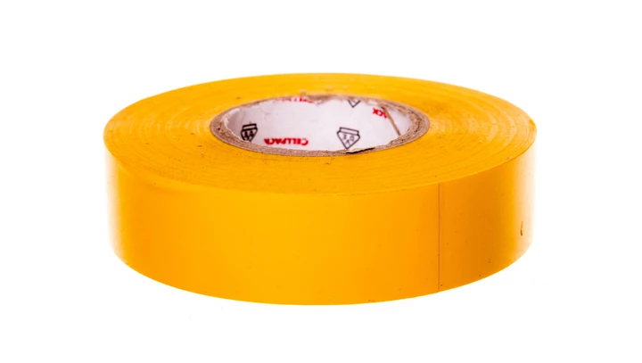 Taśma izolacyjna PVC, 128 0.15-19-25 żółta, 145799