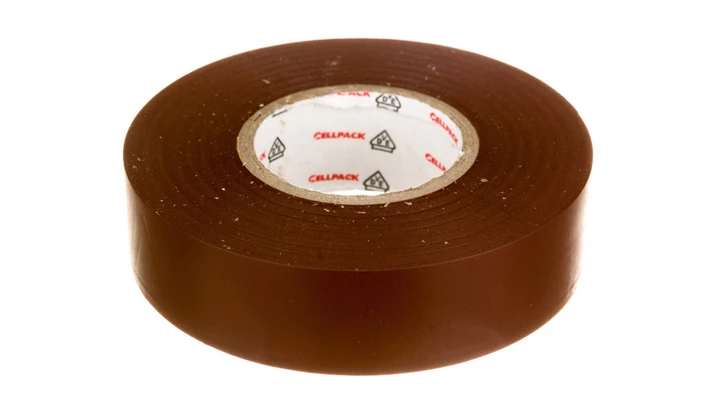 Taśma izolacyjna PVC, 128 0.15-19-25 brązowa, 145805