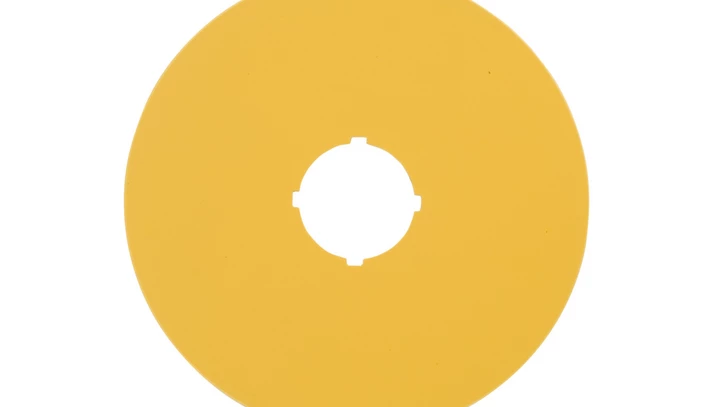 Tabliczka opisowa żółta okrągła fi90 bez nadruku M22-XAK 216464