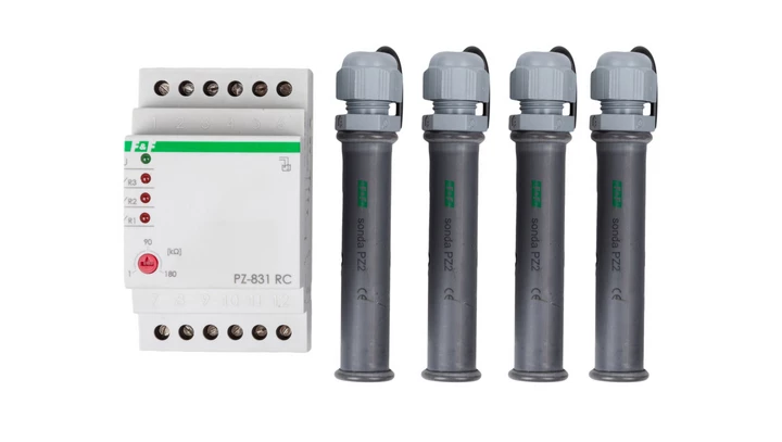Przekaźnik kontroli poziomu cieczy 8A 3Z 1-180kOhm z regulacją czułości PZ-831RC