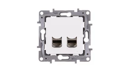 NILOE Gniazdo komputerowe podwójne RJ45 kat.6 STP białe 664776