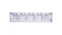 IMPRESJA Puszka natynkowa pięciokrotna srebro PNP-5Y/18