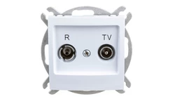 IMPRESJA Gniazdo antenowe RTV końcowe 2,5-3dB białe GPA-YK/m/00