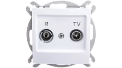 IMPRESJA Gniazdo antenowe RTV przelotowe 16dB białe GPA-16YP/m/00