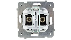 SONATA Gniazdo antenowe podwójne typu F czarny metalik GPA-2RF/m/33