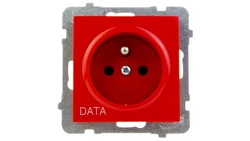 AS Gniazdo pojedyncze z/u DATA czerwone GP-1GZD/m/00