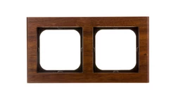 SONATA Ramka podwójna drewno orzech R-2RW/34