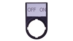 Tabliczka opisowa OFF-ON 50x30mm czarna prostokątna M22S-ST-GB10 216499