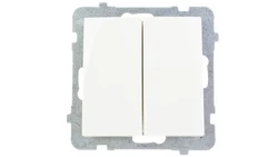 AS Przycisk podwójny zwierny ecru ŁP-17G/m/27