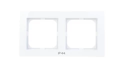 AS Ramka podwójna do łączników IP44 biała RH-2G/00