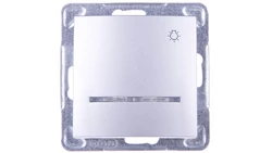 IMPRESJA Przycisk /światło/ z podświetleniem srebrny ŁP-5YS/m/18