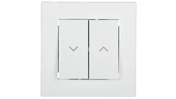 Przycisk Asfora żaluzjowy biały z ramką EPH1300121