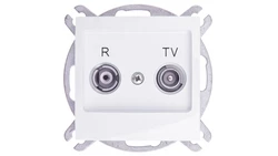 IMPRESJA Gniazdo antenowe RTV przelotowe 14dB białe GPA-14YP/m/00