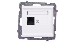 SONATA Gniazdo komputerowe pojedyncze RJ45 kat.5e ecru KRONE GPK-1R/K/m/27