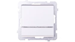 SONATA Łącznik kontrolny z podświetleniem srebro mat ŁP-12RS/m/38