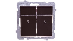 SONATA Łącznik żaluzjowy z podświetleniem czekoladowy metalik ŁP-7RS/m/40